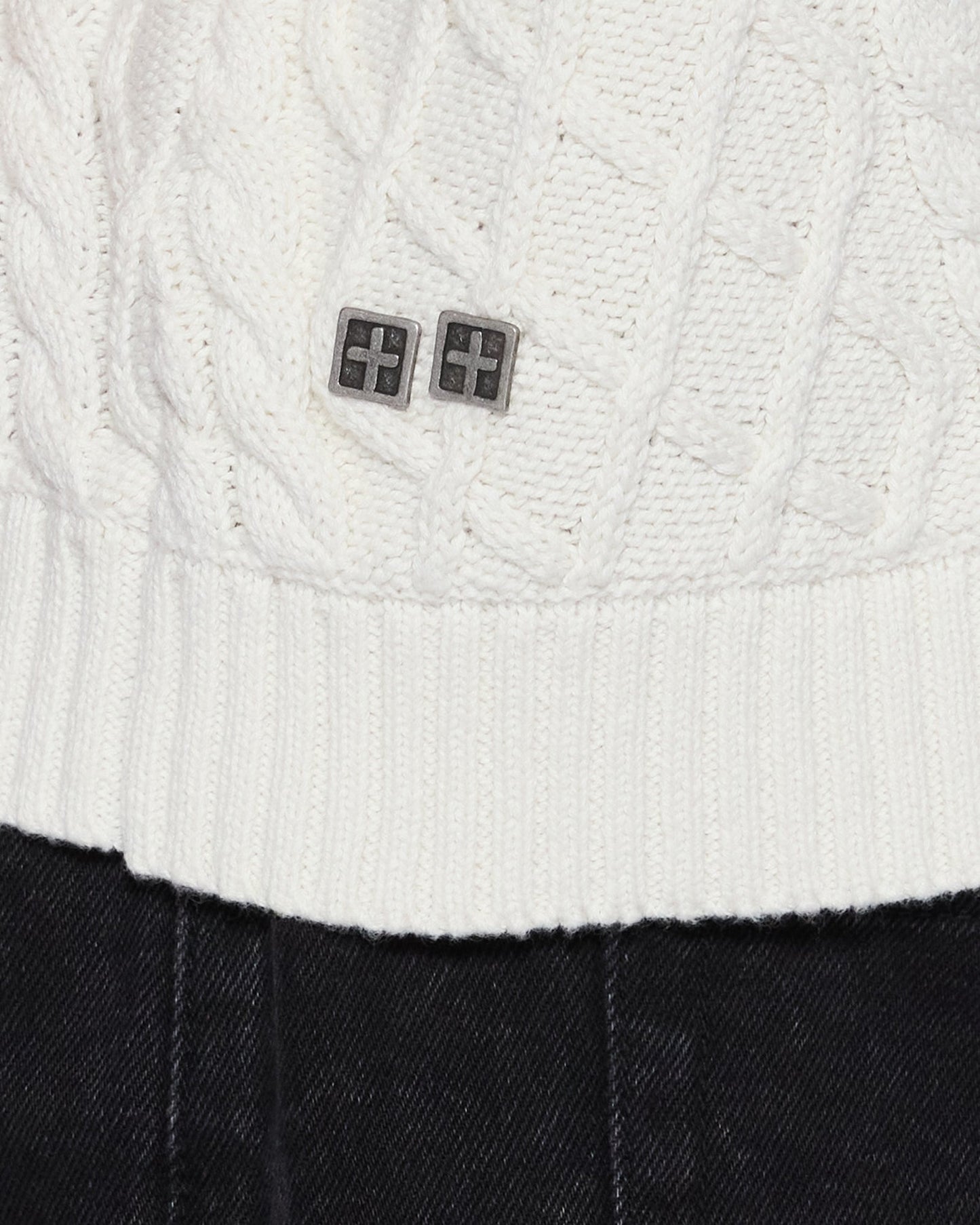 TURNCABLE KNIT VEST VINTAGE WHITE