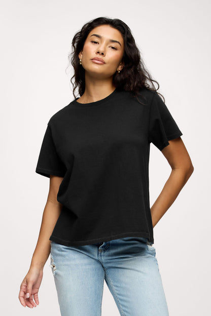 Vintage Cotton Everyday T-Shirt | Black