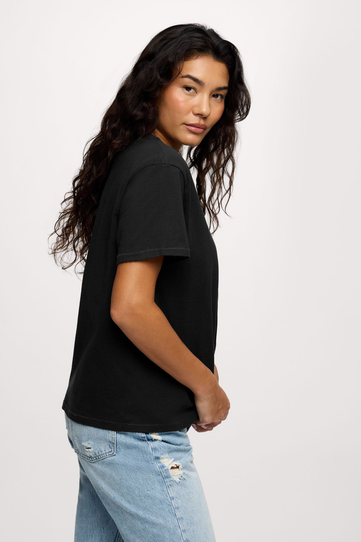 Vintage Cotton Everyday T-Shirt | Black
