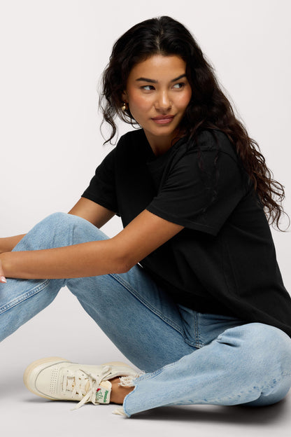 Vintage Cotton Everyday T-Shirt | Black