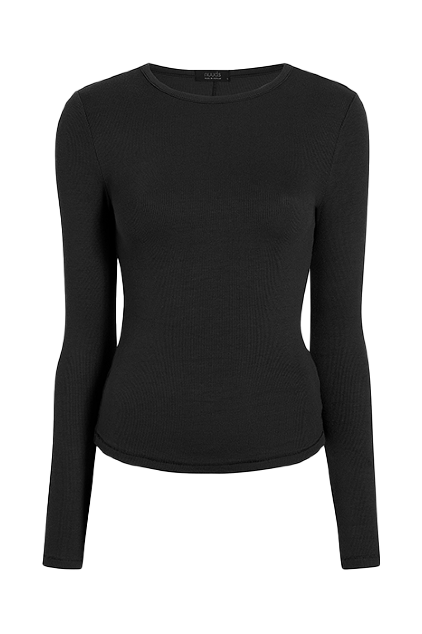 Slinky Rib Long Sleeve Shirt | Black