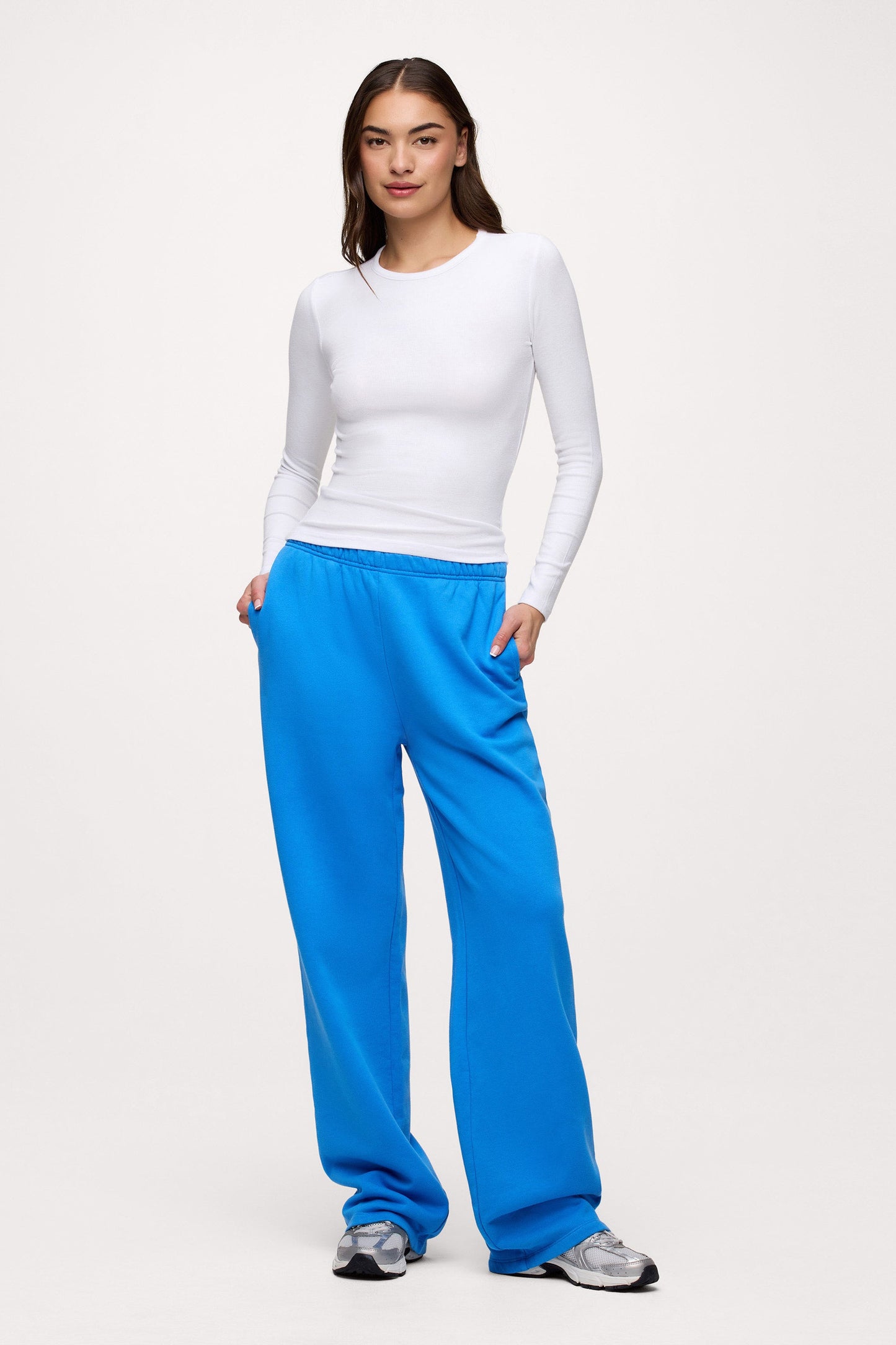 Slinky Rib Long Sleeve Shirt | White