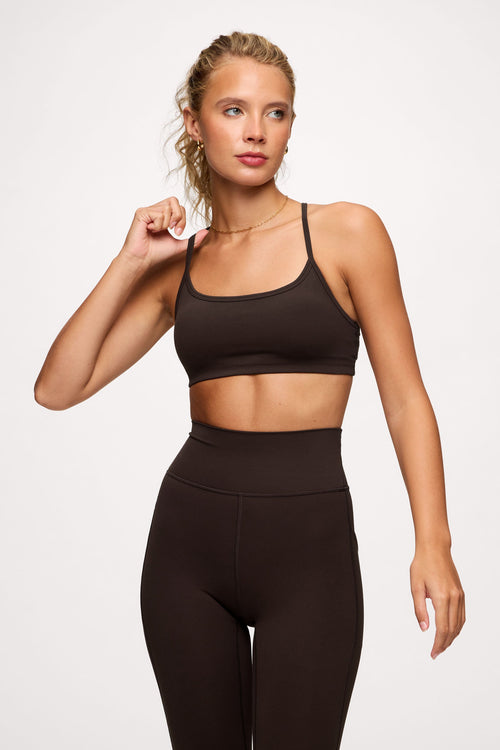 Motion Racer Sports Bra | Espresso