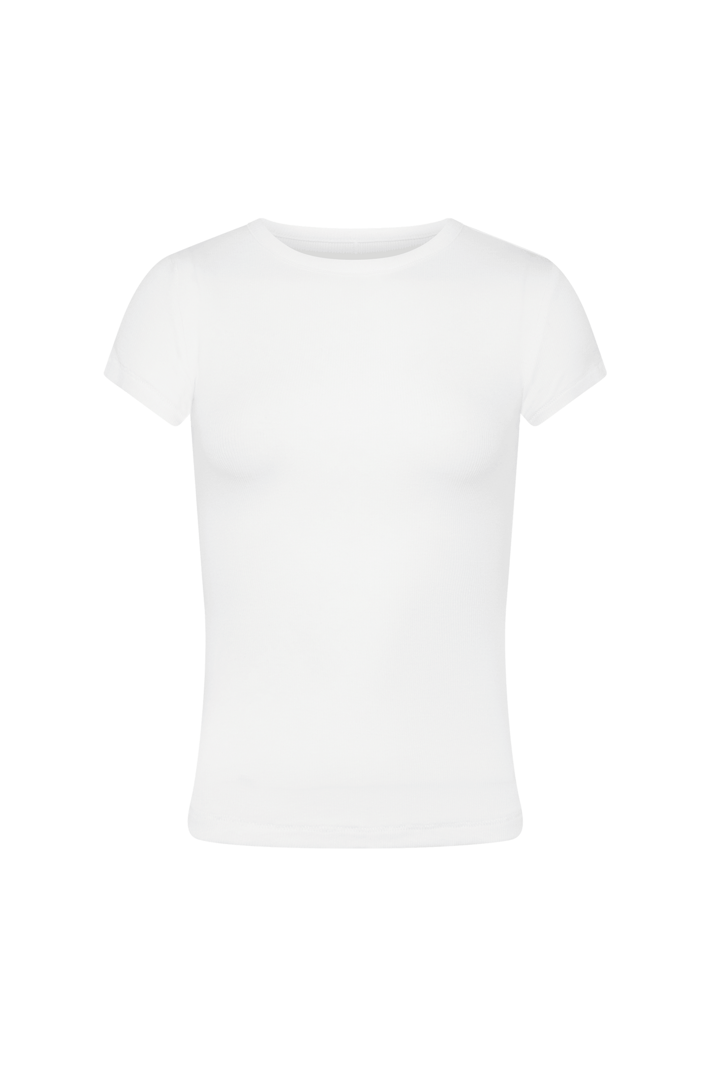 Slinky Rib Tee | White