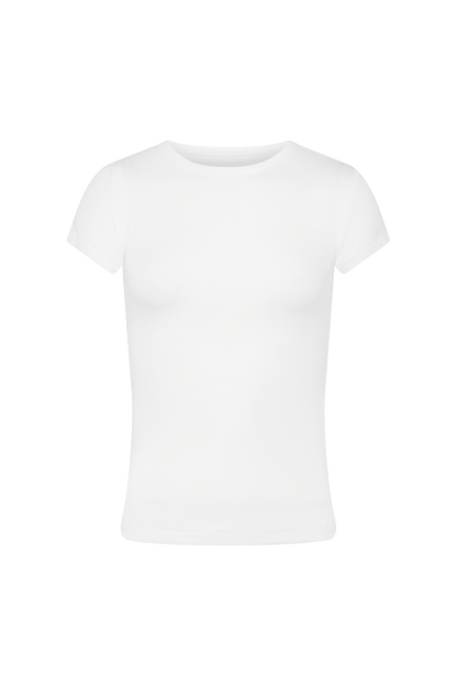 Slinky Rib Tee | White