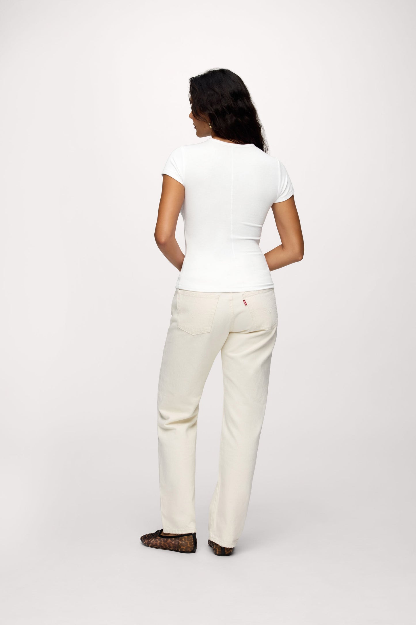 Slinky Rib Tee | White