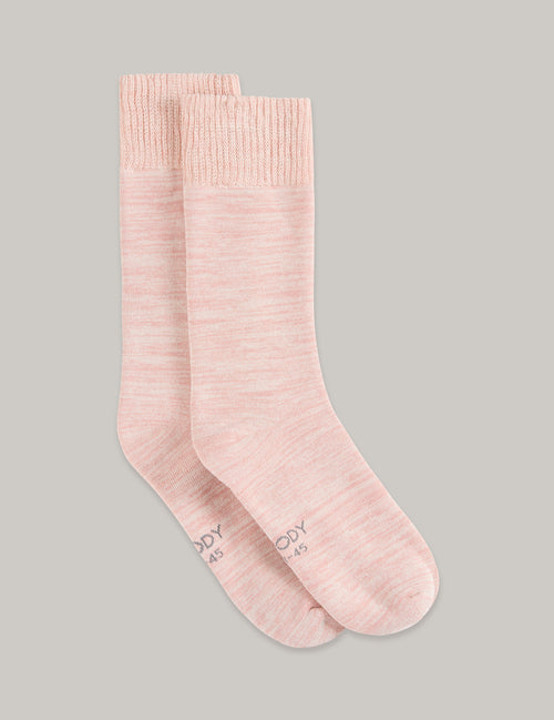 Chunky Bed Socks - Dusty Pink Marl