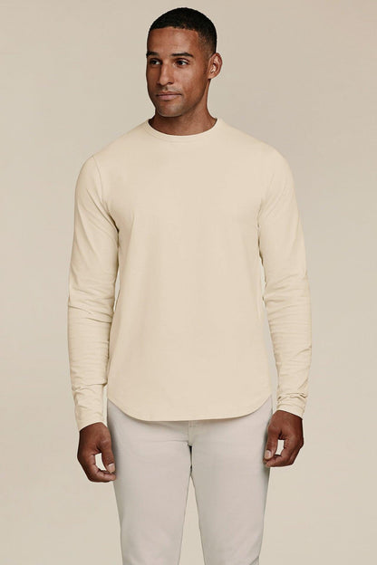 Long Sleeve Curved Hem T-Shirt