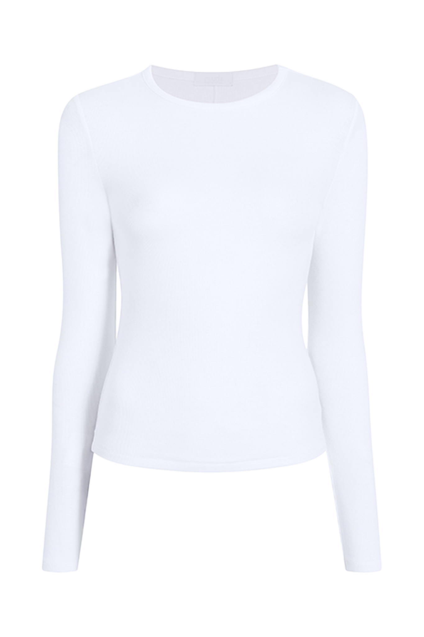 Slinky Rib Long Sleeve Shirt | White